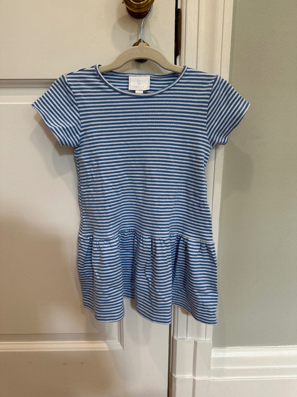 Little English Girls Kari Blue Stripe Dress Size 4